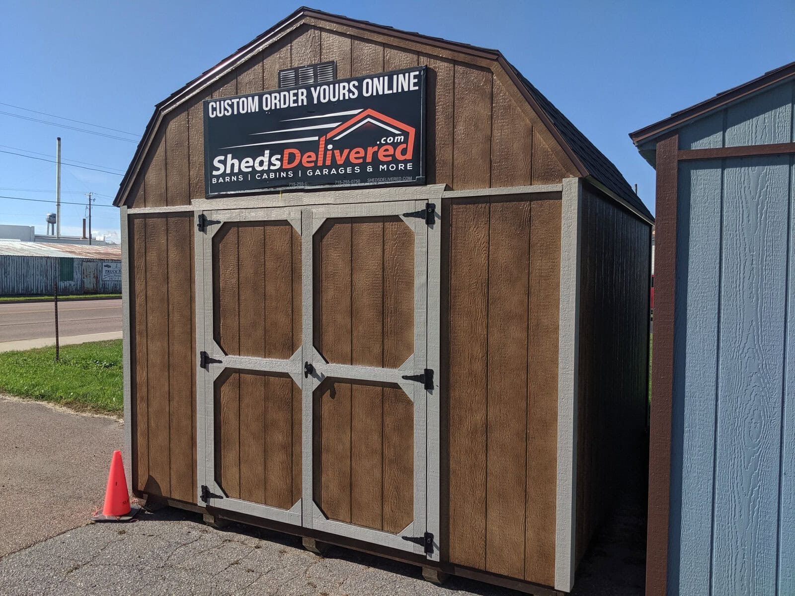 10x12 Portable Lofted Dutch Barn Storage Shed - Image 3