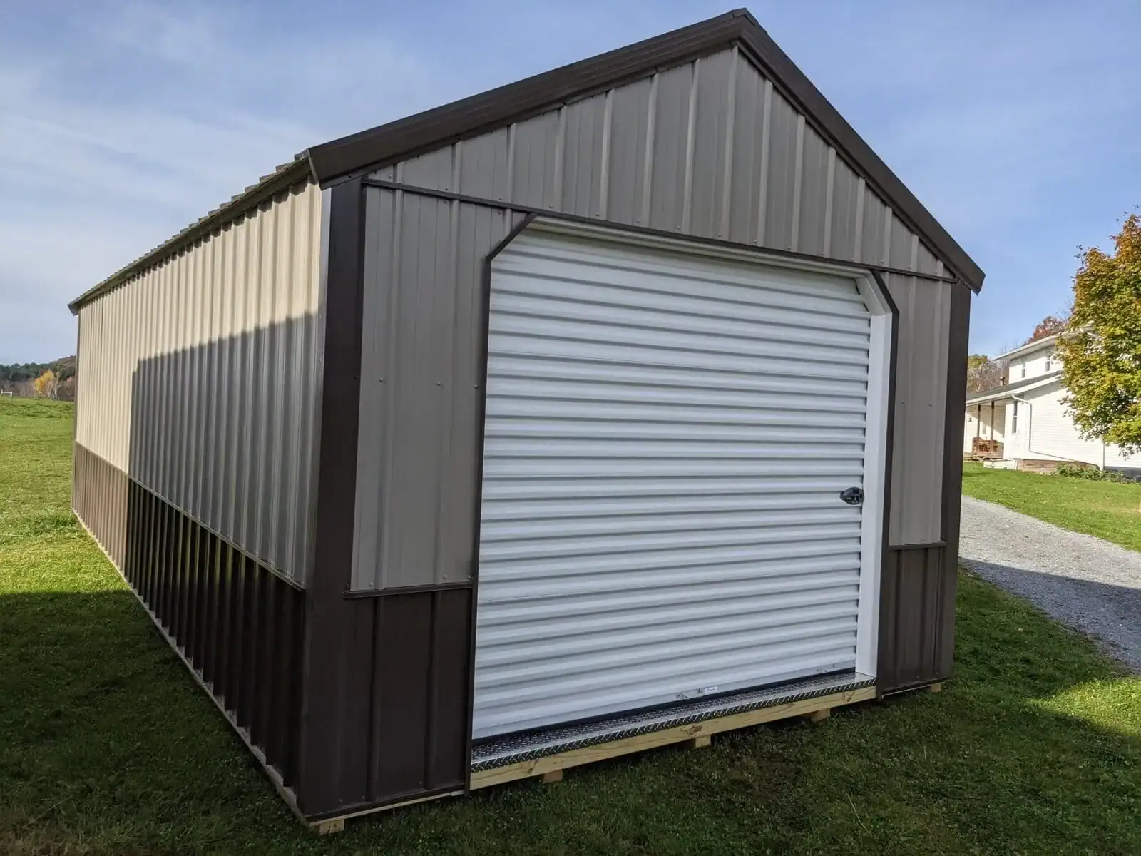 12x28 gable garage clay burnished slate 1