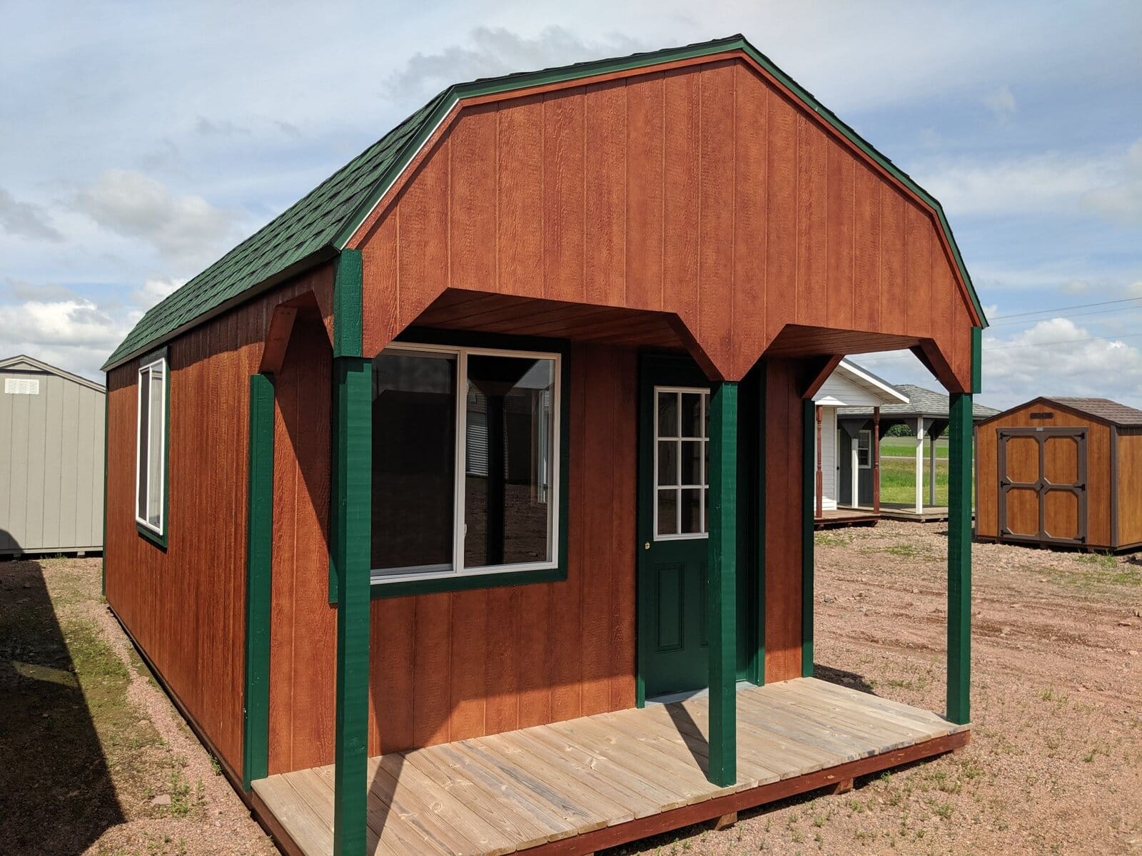 12x24' Lofted Dutch Barn With 4' Porch SKU: SD150 - Image 2