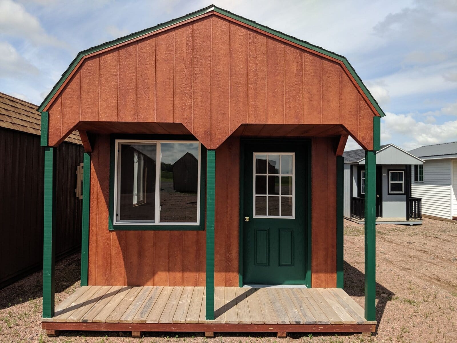 12x24' Lofted Dutch Barn With 4' Porch SKU: SD150 - Image 3