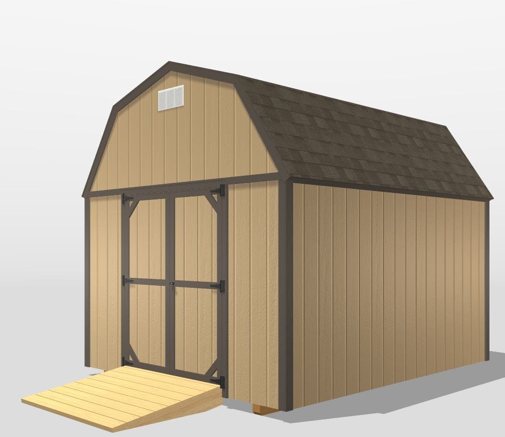 10×12 Lofted Dutch Barn SKU: SD249 - Image 5