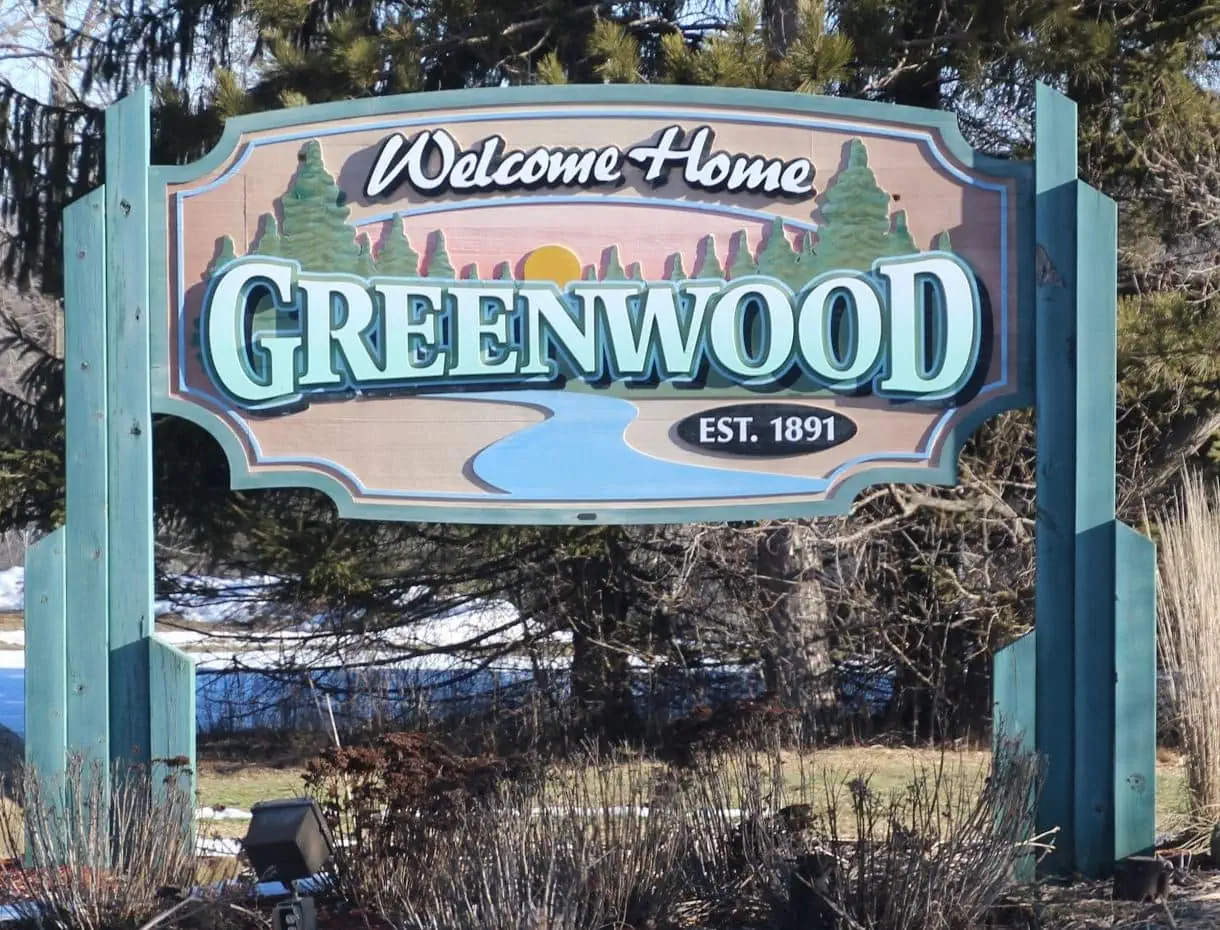 greenwood wi 54437 town sign
