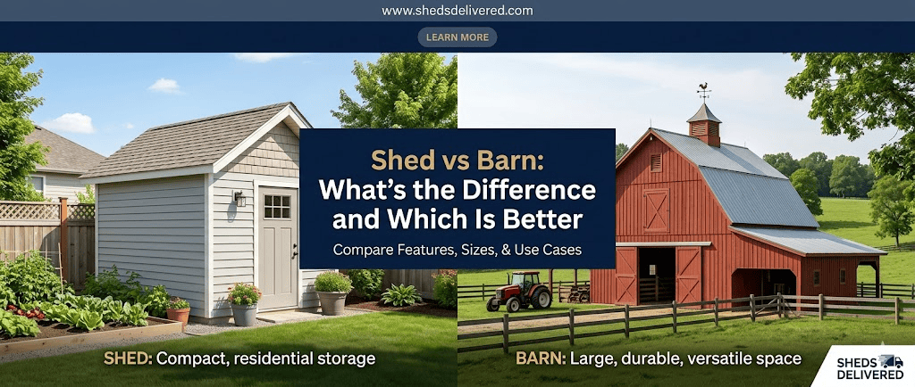 Shed vs Barn: What’s the Difference and Which Is Better?