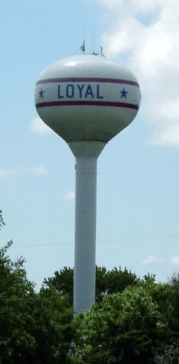 loyal wi water tower