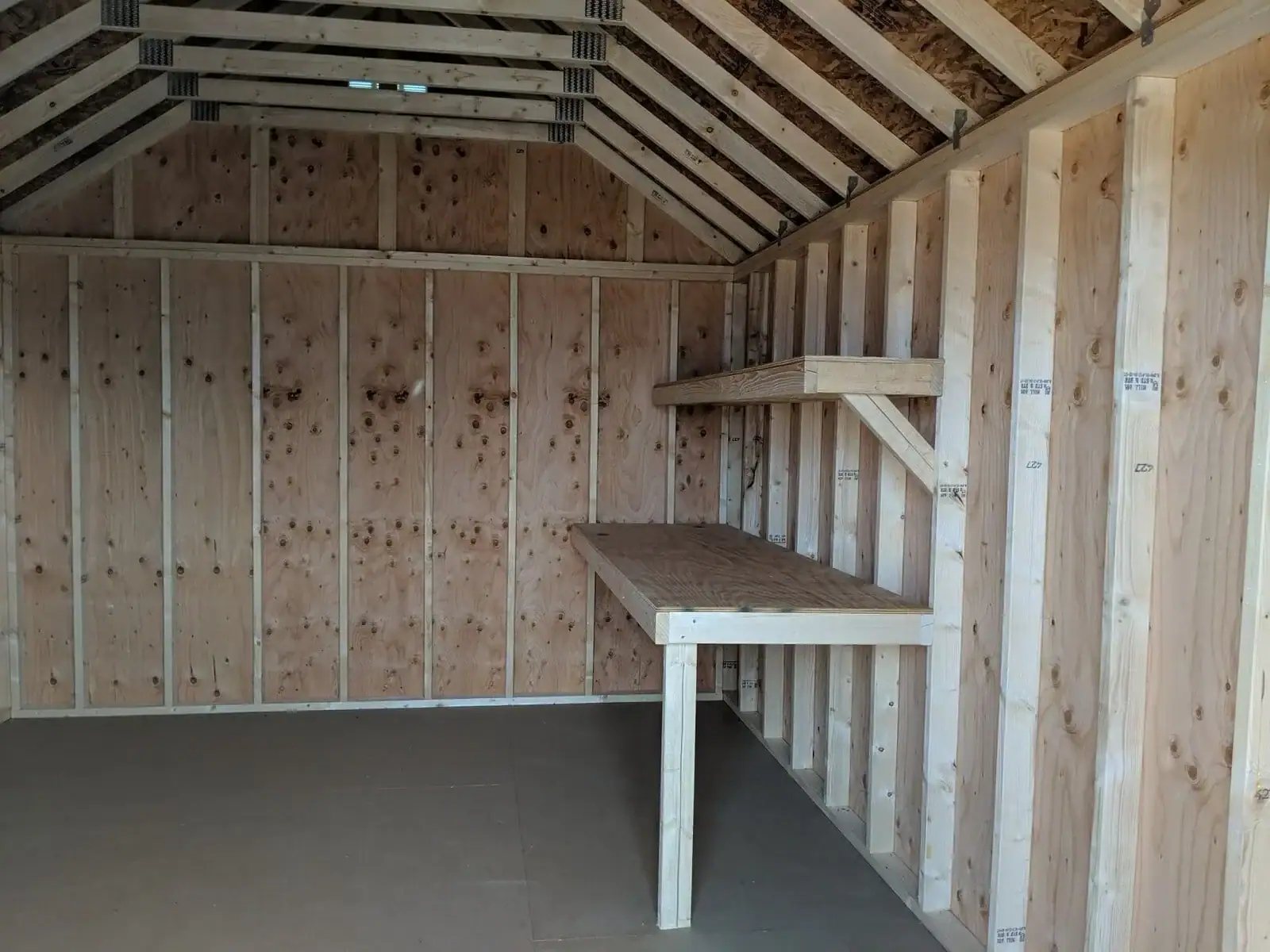 portable shed or garage workbench or shelving