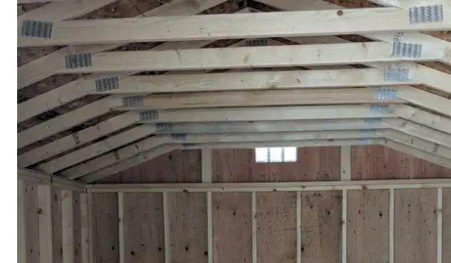 steel rafter connectors in our sheds